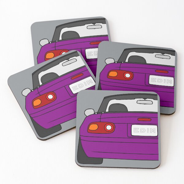 Item preview, Mazda Miata MX-5 rearview merlot mica purple color designed and sold by EdimDesign.