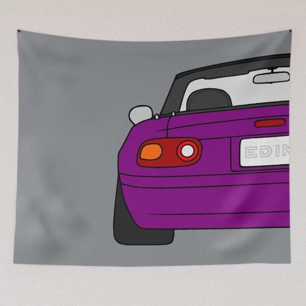 Item preview, Mazda Miata MX-5 rearview merlot mica purple color designed and sold by EdimDesign.