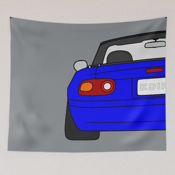 Item preview, Mazda Miata MX-5 rearview light blue color designed and sold by EdimDesign.
