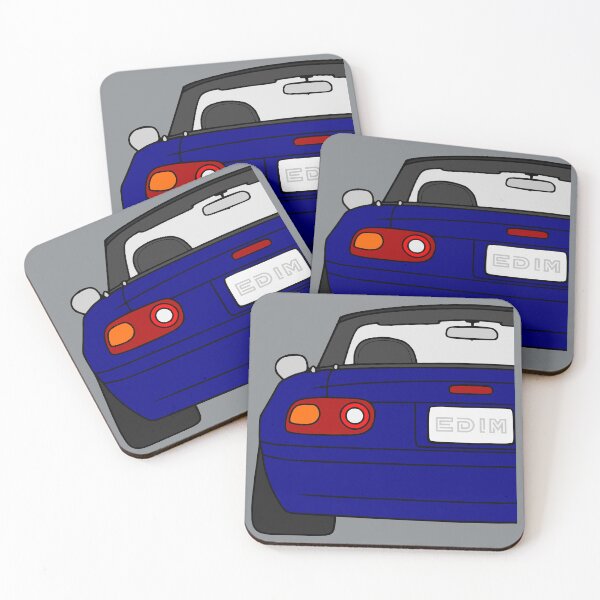 Item preview, Mazda Miata MX-5 rearview dark blue color designed and sold by EdimDesign.