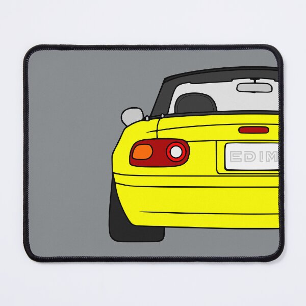 Item preview, Mazda Miata MX-5 rearview sunburst yellow color designed and sold by EdimDesign.