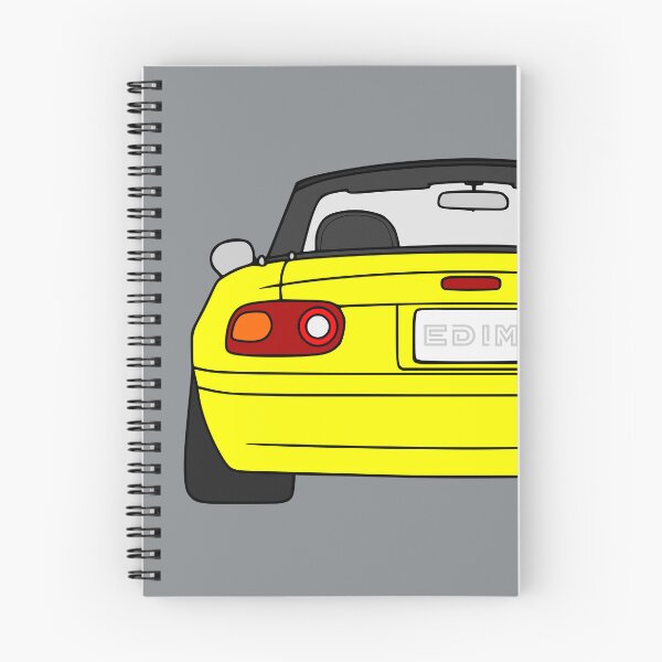 Item preview, Mazda Miata MX-5 rearview sunburst yellow color designed and sold by EdimDesign.