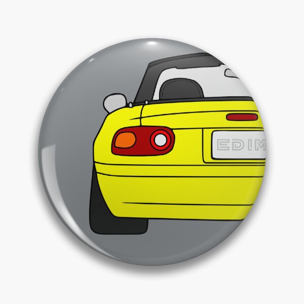 Item preview, Mazda Miata MX-5 rearview sunburst yellow color designed and sold by EdimDesign.