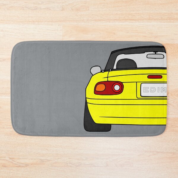Item preview, Mazda Miata MX-5 rearview sunburst yellow color designed and sold by EdimDesign.