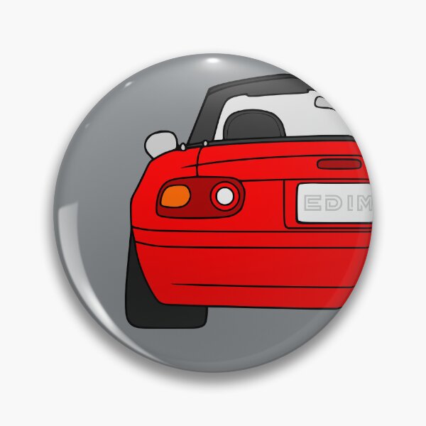 Item preview, Mazda Miata MX-5 rearview classic red color designed and sold by EdimDesign.