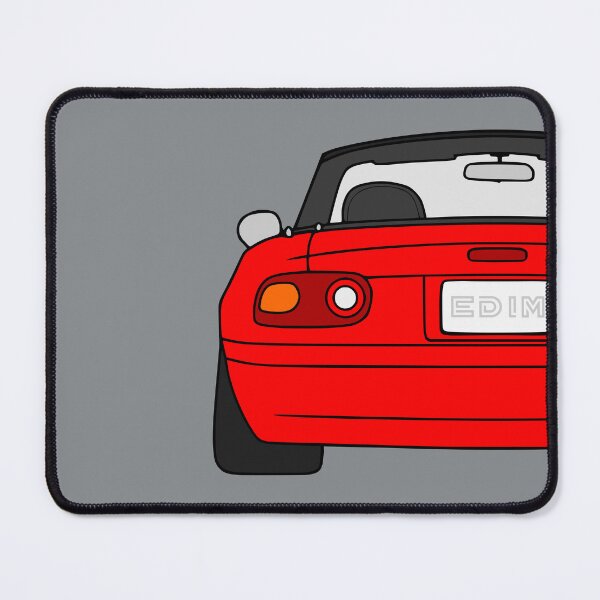 Item preview, Mazda Miata MX-5 rearview classic red color designed and sold by EdimDesign.