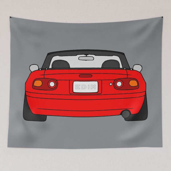 Item preview, Mazda Miata MX5 NA rear classic red color designed and sold by EdimDesign.