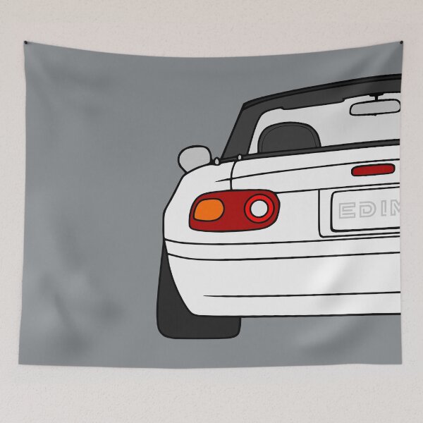 Item preview, Mazda Miata MX-5 rearview white color designed and sold by EdimDesign.