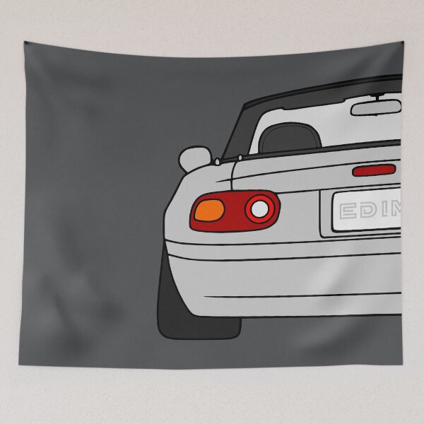 Item preview, Mazda Miata MX-5 rearview silver color designed and sold by EdimDesign.