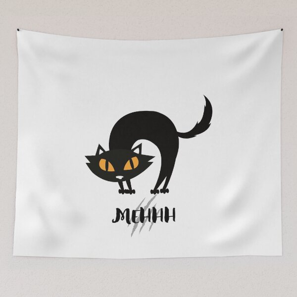 Item preview, Siamese  Cat Meh ,black cat ,  Black Halloween cat cute designed and sold by ZqkDesign.
