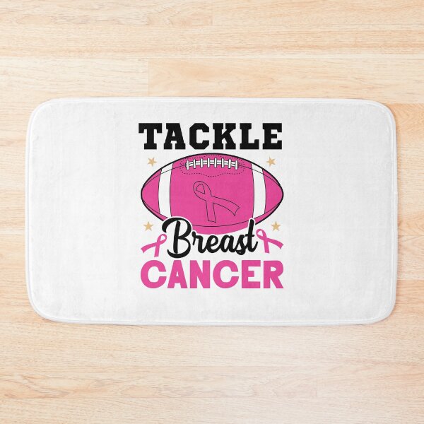 Aperçu de l'œuvre Tackle Cancer Ruban de sensibilisation au cancer du sein Football créée et vendue par AdelDa19.