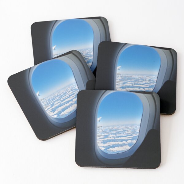 Item preview, Airplane Window Seat View Blue Sky White Clouds designed and sold by Brasilia.