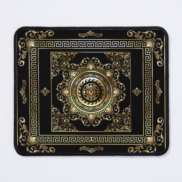 Item preview, Ornate Baroque Black and Gold Greek Key Border designed and sold by Yiorgos Designs.