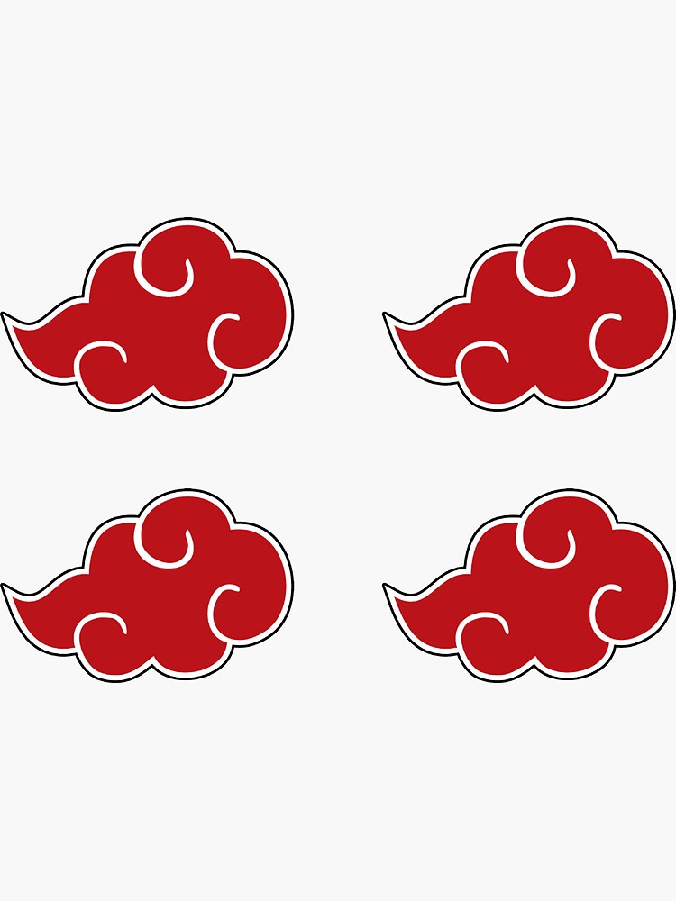 "Red Anime Cloud Decal Pack" Sticker for Sale by kawaiicrossing Redbubble