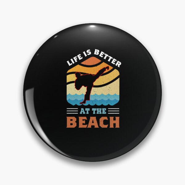 Item preview, Life Is Better At The Beach with Karate! Funny Karate Instructor Design For A Karate Lover designed and sold by TheKarateStore.