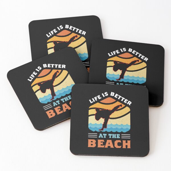 Item preview, Life Is Better At The Beach with Karate! Funny Karate Instructor Design For A Karate Lover designed and sold by TheKarateStore.