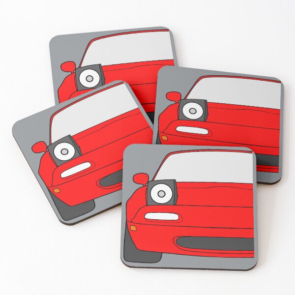 Item preview, Mazda Miata MX-5 NA front classic red color designed and sold by EdimDesign.
