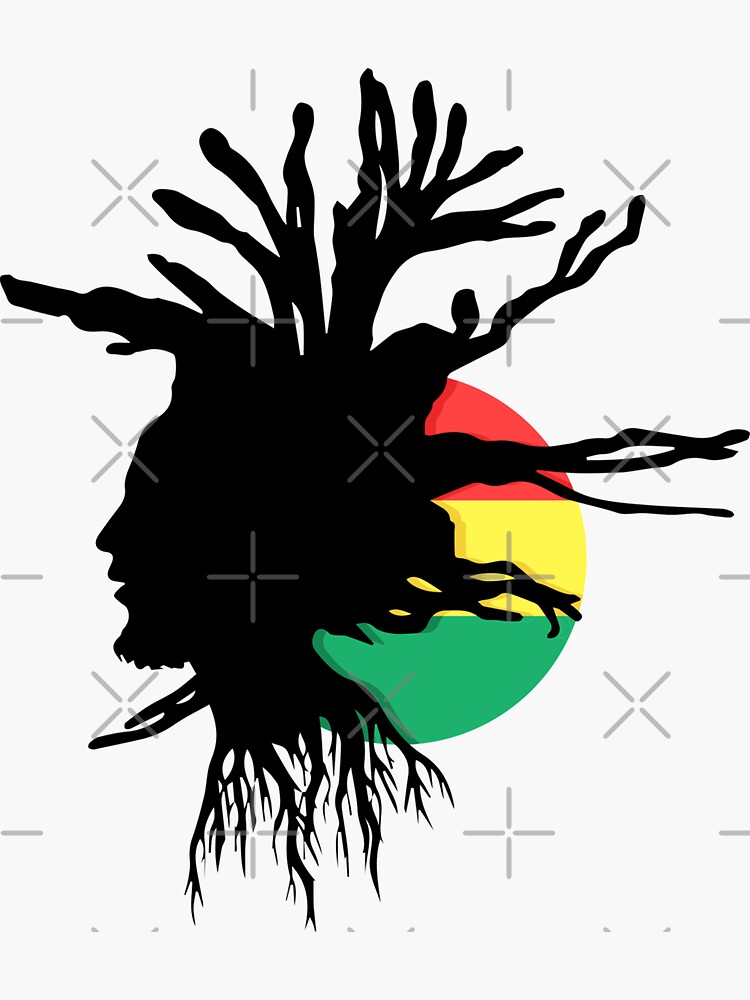 Rasta Dreads Ethiopian Flag Reggae Roots Rastafarian Jamaica by thespottydogg
