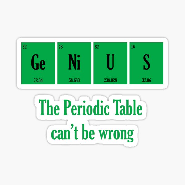 Periodic Table Sticker For Sale By Zee Designer Redbubble 1183