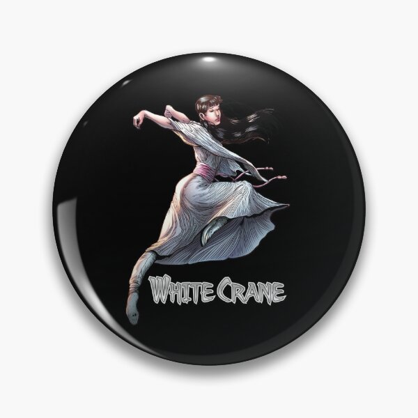 Item preview, White Crane - The Route of Karate! Fun Cartoon Style Karate Girl designed and sold by TheKarateStore.