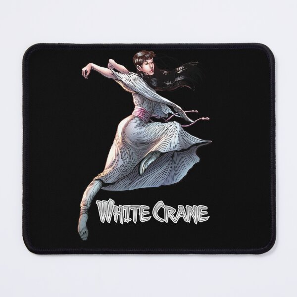 Item preview, White Crane - The Route of Karate! Fun Cartoon Style Karate Girl designed and sold by TheKarateStore.