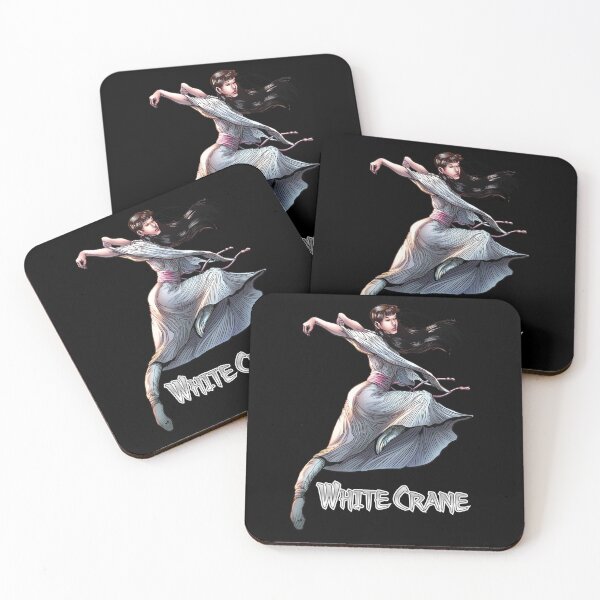 Item preview, White Crane - The Route of Karate! Fun Cartoon Style Karate Girl designed and sold by TheKarateStore.