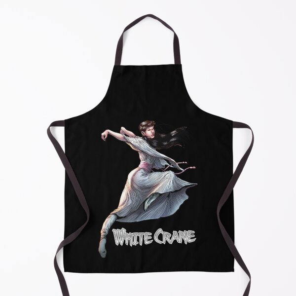 Item preview, White Crane - The Route of Karate! Fun Cartoon Style Karate Girl designed and sold by TheKarateStore.