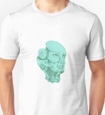 Humanoid Robot Head Female Monoline Unisex T-Shirt