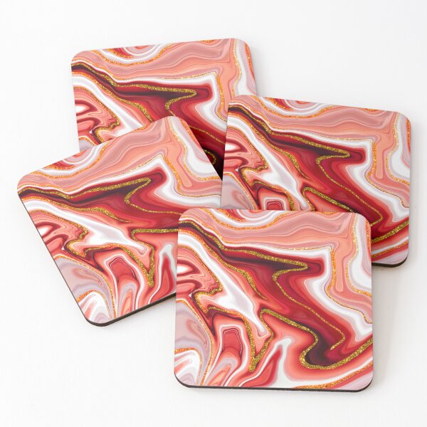 Item preview, Gold And Red Liquid Marbling  designed and sold by DeversDesigns.
