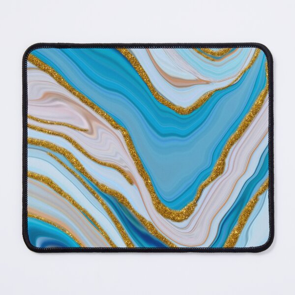 Item preview, Gold And Blue Liquid Marbling  designed and sold by DeversDesigns.