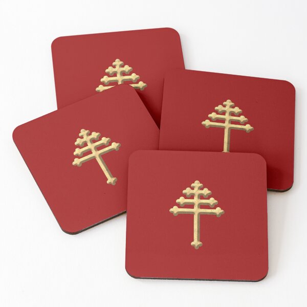 Item preview, Maronite cross in gold with bevel designed and sold by IsisOsiris.