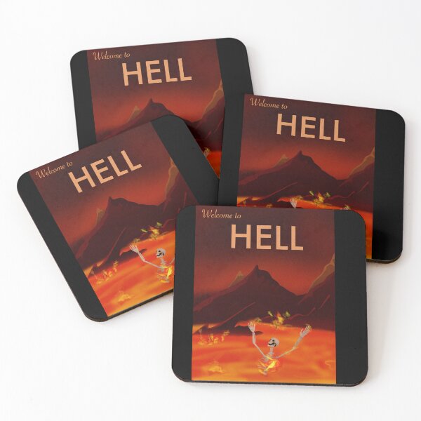 Item preview, Welcome to Hell travel poster designed and sold by KuronekoStudio.