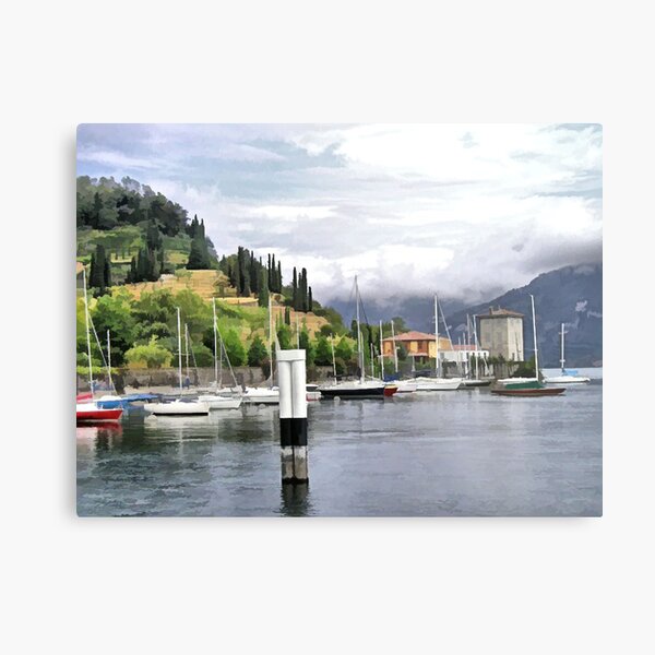 The Lake and Mainland painted Metal Print