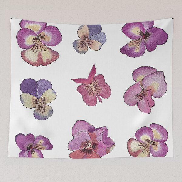 Item preview, Little Watercolor Pink Violet Flowers designed and sold by Pavnud.