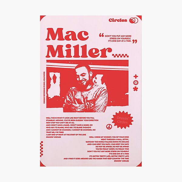 Red Vintage Mac Classic Poster Photographic Print
