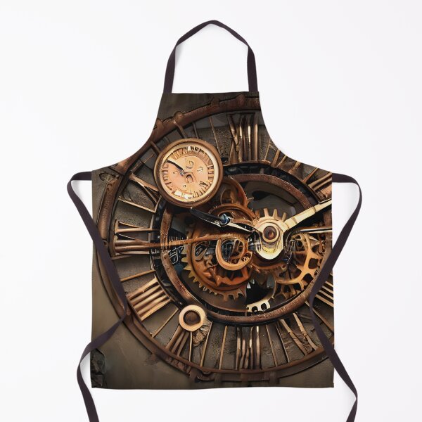 Artikelvorschau, Steampunk Retro-Hintergrund mit Zahnrädern und Uhren auf rostigem Metall entworfen und verkauft von UDDesign.