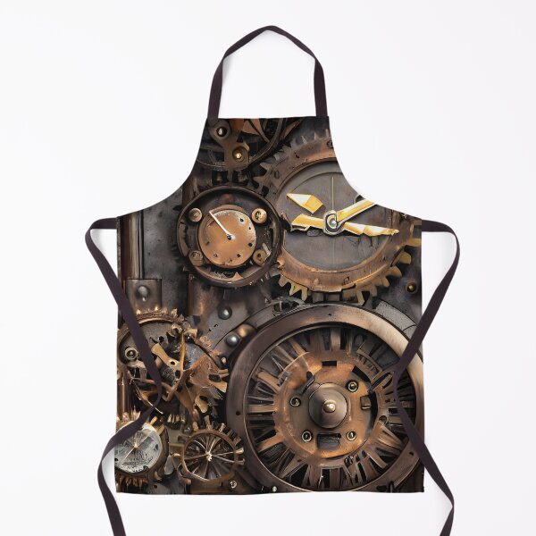 Artikelvorschau, Steampunk Retro-Hintergrund mit Zahnrädern und Uhren auf rostigem Metall entworfen und verkauft von UDDesign.