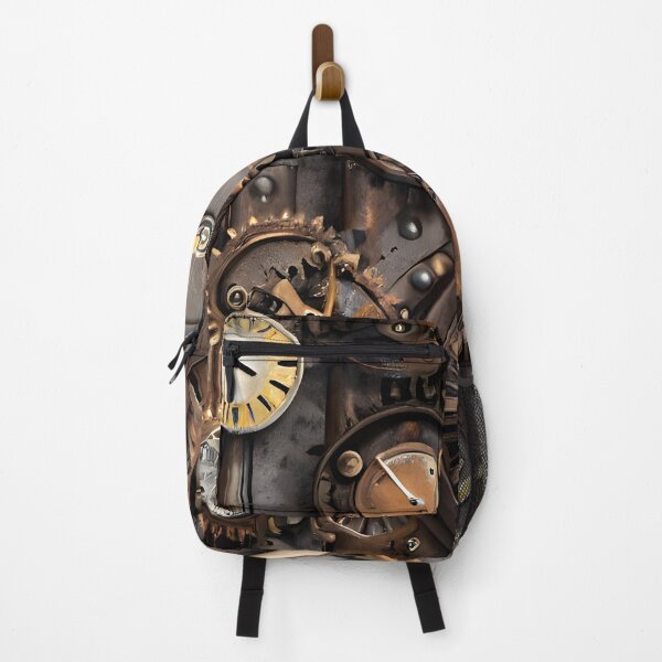 Item preview, Steampunk retro background with gears and clocks on rusty metal  designed and sold by UDDesign.