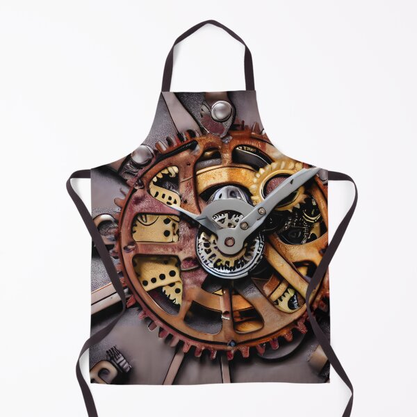 Artikelvorschau, Steampunk Retro-Hintergrund mit Zahnrädern und Uhren auf rostigem Metall entworfen und verkauft von UDDesign.