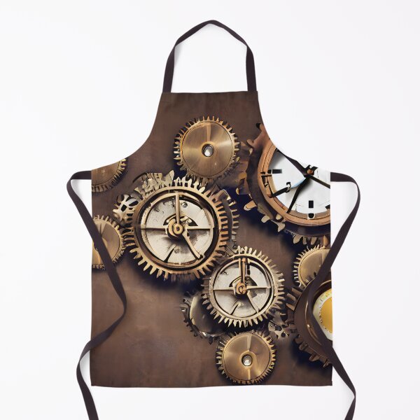 Artikelvorschau, Steampunk Retro-Hintergrund mit Zahnrädern und Uhren auf rostigem Metall entworfen und verkauft von UDDesign.