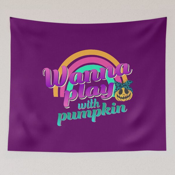 Item preview, Wanna play with pumpkin - happy haloween art - funny pumpkin art designed and sold by ALLURE-minimal.