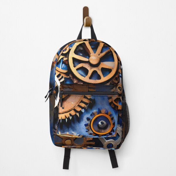 Item preview, Steampunk retro background with gears and clocks on rusty metal designed and sold by UDDesign.