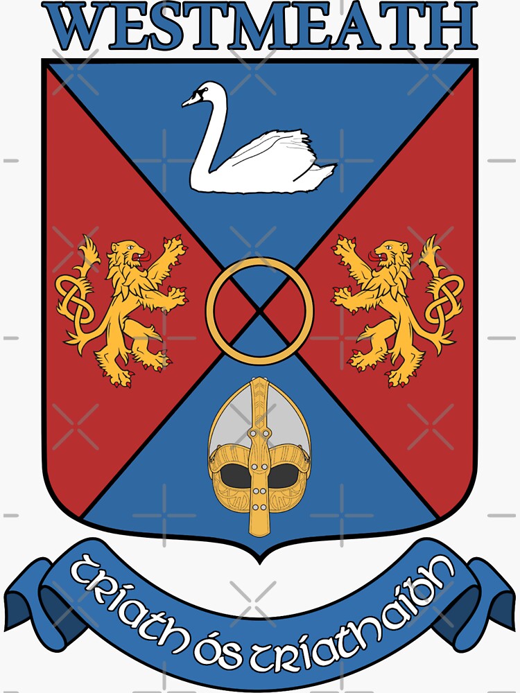 "Coat of Arms of County Westmeath, Ireland" Sticker for Sale by HATABNA Redbubble