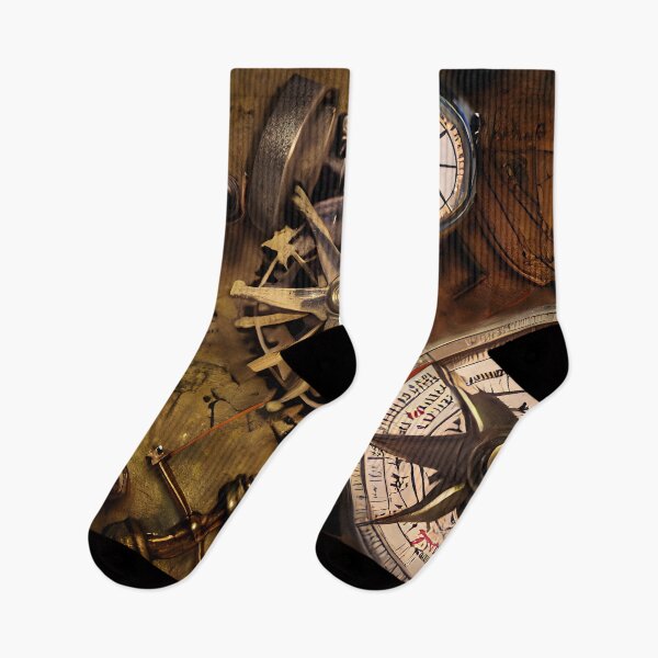 Item preview, Steampunk retro background with gears, compass and maps on rusty metal  designed and sold by UDDesign.