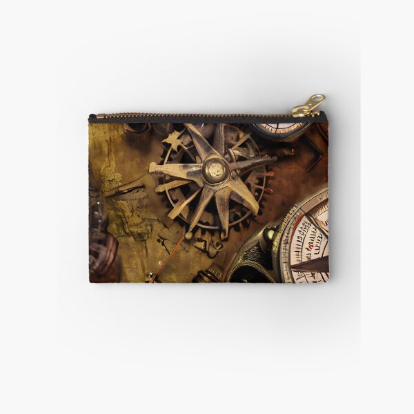 Item preview, Steampunk retro background with gears, compass and maps on rusty metal  designed and sold by UDDesign.