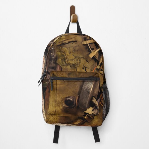 Item preview, Steampunk retro background with gears, compass and maps on rusty metal  designed and sold by UDDesign.