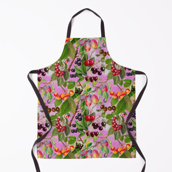 Item preview, Exotic tropical floral leaves and fruits, botanical pattern, tropical plants, pink fruit pattern designed and sold by ZeinabTaha.