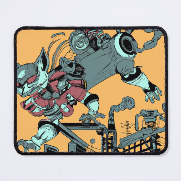 Item preview, Robot cat mecha destroying a factory designed and sold by LeviTheOtaku.