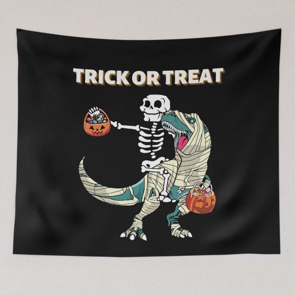 Item preview, skeleton riding dinosaur bones halloween designed and sold by Buzzbazaar.