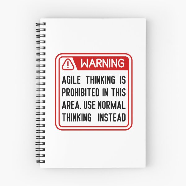Item preview, Agile Thinking Warning Sign designed and sold by trendingatees.